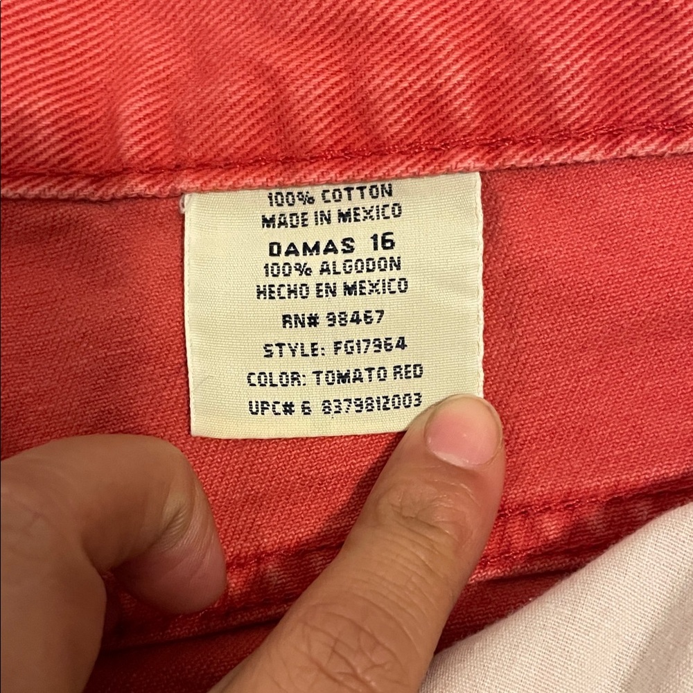 Vintage Tomato Red Faded Glory Shorts - Picture 3 of 5